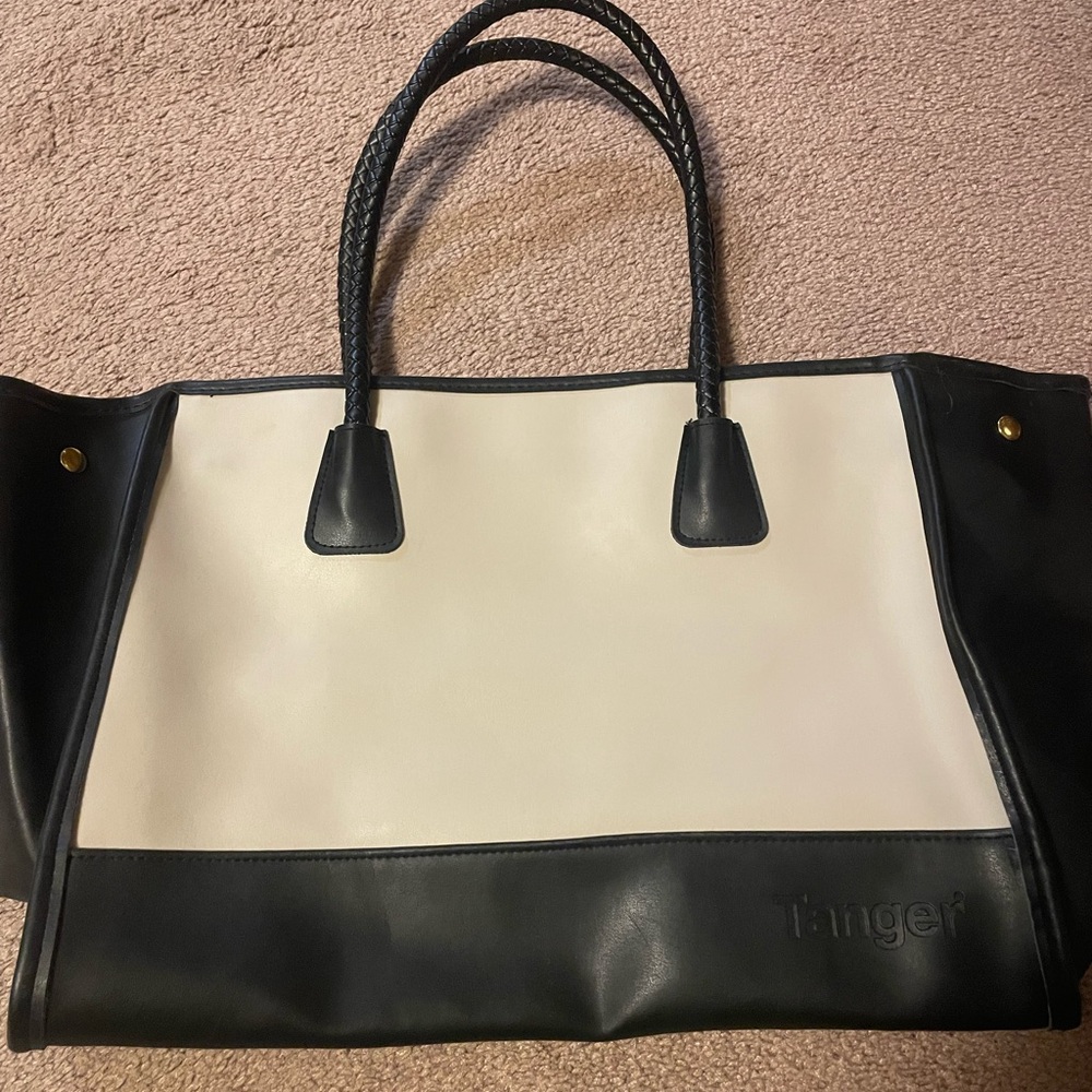 Black and White Women's Tote Work/Laptop Bag